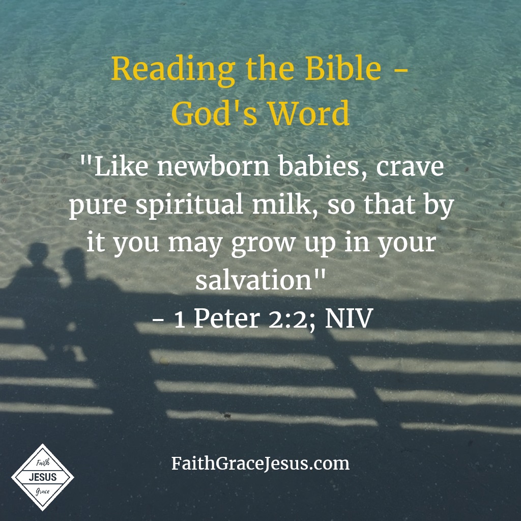 1 Peter 2:2: "Like newborn babies, crave pure spiritual milk, so that by it you may grow up in your salvation" (NIV)