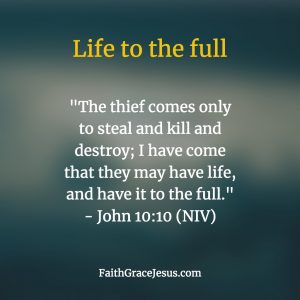 The thief comes only to steal, kill and destroy | Faith - Grace - Jesus